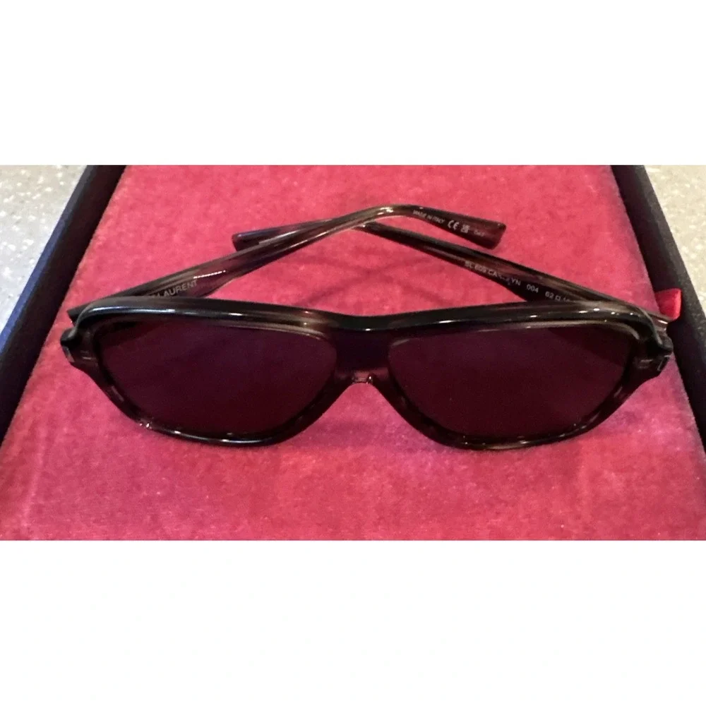 Saint Laurent Sunglasses SL 609 Carolyn 004-Havana Aviator Corner Angle